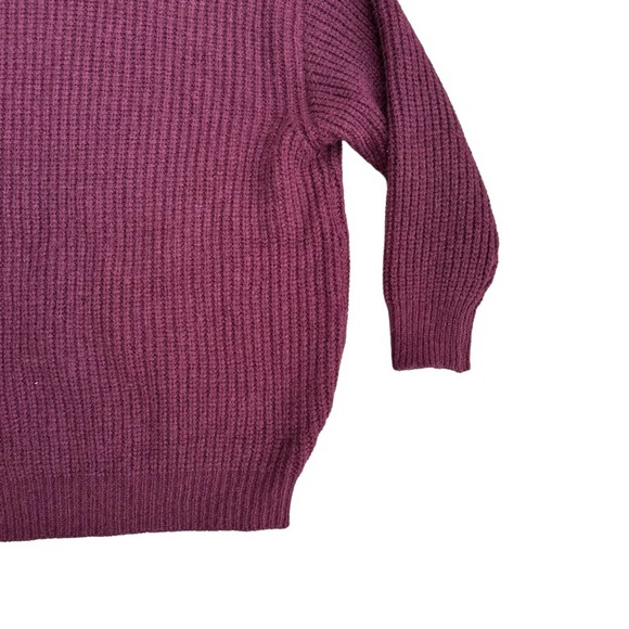 Lulus Turtleneck Sweater Womens Ribbed Long Sleeve Soft Stretch Red Large - Picture 3 of 10